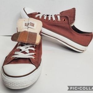 Brown Converse With Plaid Tongue